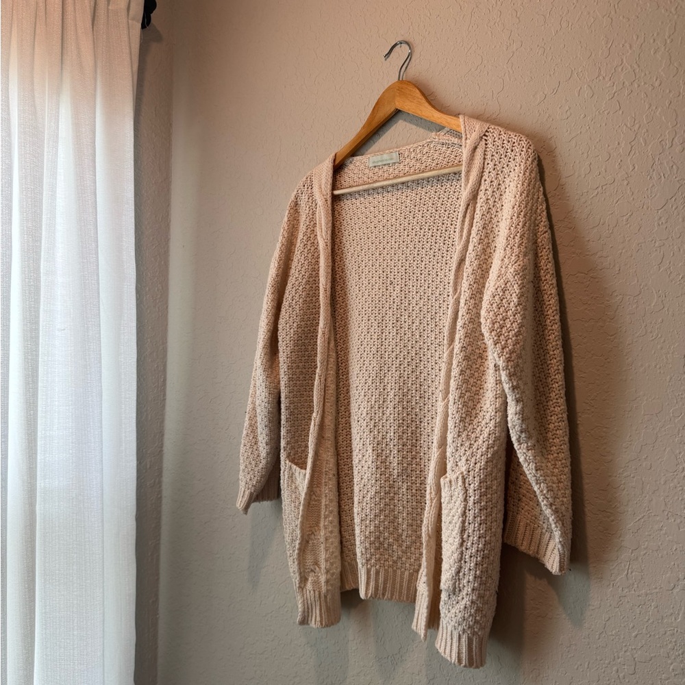 Cable Knit Beige Cardigan